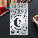 Globleland Stainless Steel Cutting Dies Stencils, for DIY Scrapbooking/Photo Album, Decorative Embossing DIY Paper Card, Matte Stainless Steel Color, Moon Pattern, 177x101mm