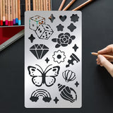 Globleland Stainless Steel Cutting Dies Stencils, for DIY Scrapbooking/Photo Album, Decorative Embossing DIY Paper Card, Matte Stainless Steel Color, Butterfly Pattern, 177x101mm