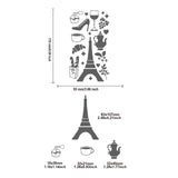 Globleland Stainless Steel Cutting Dies Stencils, for DIY Scrapbooking/Photo Album, Decorative Embossing DIY Paper Card, Matte Stainless Steel Color, Eiffel Tower, 177x101mm