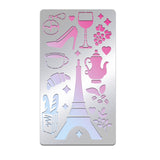 Globleland Stainless Steel Cutting Dies Stencils, for DIY Scrapbooking/Photo Album, Decorative Embossing DIY Paper Card, Matte Stainless Steel Color, Eiffel Tower, 177x101mm