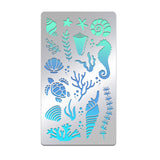 Globleland Stainless Steel Cutting Dies Stencils, for DIY Scrapbooking/Photo Album, Decorative Embossing DIY Paper Card, Matte Stainless Steel Color, Sea Animals, 177x101mm
