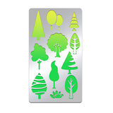 Globleland Stainless Steel Cutting Dies Stencils, for DIY Scrapbooking/Photo Album, Decorative Embossing DIY Paper Card, Matte Stainless Steel Color, Tree Pattern, 177x101mm