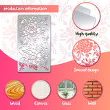 Globleland Stainless Steel Cutting Dies Stencils, for DIY Scrapbooking/Photo Album, Decorative Embossing DIY Paper Card, Matte Stainless Steel Color, Flower Pattern, 177x101mm