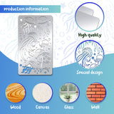 Globleland Stainless Steel Cutting Dies Stencils, for DIY Scrapbooking/Photo Album, Decorative Embossing DIY Paper Card, Matte Stainless Steel Color, Jellyfish Pattern, 177x101mm