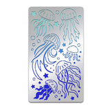 Globleland Stainless Steel Cutting Dies Stencils, for DIY Scrapbooking/Photo Album, Decorative Embossing DIY Paper Card, Matte Stainless Steel Color, Jellyfish Pattern, 177x101mm