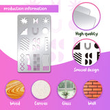 Globleland Stainless Steel Cutting Dies Stencils, for DIY Scrapbooking/Photo Album, Decorative Embossing DIY Paper Card, Matte Stainless Steel Color, Geometric Pattern, 177x101x0.5mm