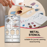 Globleland Stainless Steel Metal Stencils, for DIY Scrapbooking/Photo Album, Decorative Embossing DIY Paper Card, Matte Stainless Steel Color, Photo Frame Pattern, 177x101x0.5mm