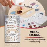 Globleland Stainless Steel Metal Stencils, for DIY Scrapbooking/Photo Album, Decorative Embossing DIY Paper Card, Matte Stainless Steel Color, Knot Pattern, 177x101x0.5mm