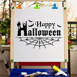 Globleland Plastic Drawing Painting Stencils Templates, Rectangle, Halloween Themed Pattern, 20x30cm, 5pcs/set