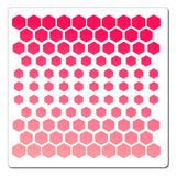Globleland PET Plastic Drawing Painting Stencils Templates, Square, Creamy White, Hexagon Pattern, 30x30cm
