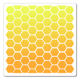 Globleland PET Plastic Drawing Painting Stencils Templates, Square, Creamy White, Hexagon Pattern, 30x30cm