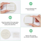 Globleland Resin Chapter, DIY Handmade Resin Soap Stamp Chapter, Rectangle, White, Branch Pattern, 3.9x5x1.55cm