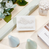 Globleland Resin Chapter, DIY Handmade Resin Soap Stamp Chapter, Rectangle, White, Branch Pattern, 3.9x5x1.55cm