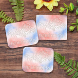 Globleland Resin Chapter, DIY Handmade Resin Soap Stamp Chapter, Rectangle, White, Branch Pattern, 3.9x5x1.55cm