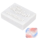 Globleland Resin Chapter, DIY Handmade Resin Soap Stamp Chapter, Rectangle, White, Branch Pattern, 3.9x5x1.55cm