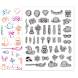 Globleland Rubber Clear Stamps, for Card Making Decoration DIY Scrapbooking, Halloween Themed Pattern, 22x18x0.8cm