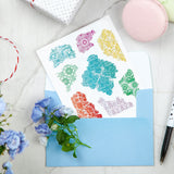 Globleland Rubber Clear Stamps, for Card Making Decoration DIY Scrapbooking, Flower Pattern, 22x18x0.8cm