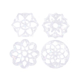 Globleland Custom Flower Shape Waterproof PVC Laser Adhesive Stickers, Electrostatic Stickers, Colorful, 11.5~12x10.5~12cm, 16 sheets/set