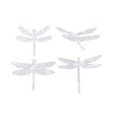 Globleland Custom Dragonfly Shape Waterproof PVC Laser Adhesive Stickers, Electrostatic Stickers, Colorful, 7.3~11.1x10~12cm, 16 sheets/set