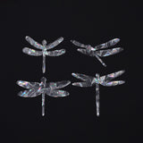 Globleland Custom Dragonfly Shape Waterproof PVC Laser Adhesive Stickers, Electrostatic Stickers, Colorful, 7.3~11.1x10~12cm, 16 sheets/set