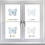 Globleland PVC Colored Laser Stained Window Film Adhesive Stickers, Electrostatic Window Stickers, Butterfly Pattern, 12x8.8~11.9cm, 4sheets/style, 4 style, 16sheets/set