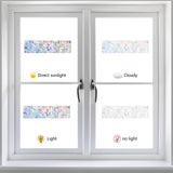 Globleland Waterproof PVC Colored Laser Stained Window Film Adhesive Stickers, Electrostatic Window Stickers, Rectangle Pattern, 105~256x21~40mm, about 30pcs/set