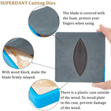 Globleland Wood Cutting Dies, with Steel and Plastic Injection Mold, for DIY Scrapbooking/Photo Album, Decorative Embossing DIY Paper Card, Leather Crafts Making, Leaf Pattern, 150x150x9mm, 150x150x13.6mm, 1set