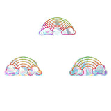Globleland Rainbow PVC Laser Adhesive Stickers, Electrostatic Stickers, Colorful, 10.5x20.7x0.02cm, 3pcs/set