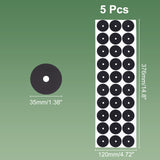 Globleland Plastic Billiard Spot Stickers, Self-Adhesive Billiards Ball Point Stick, Round, Black, 37.6x12x0.01cm