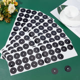 Globleland Plastic Billiard Spot Stickers, Self-Adhesive Billiards Ball Point Stick, Round, Black, 37.6x12x0.01cm