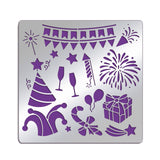 Globleland Stainless Steel Cutting Dies Stencils, for DIY Scrapbooking/Photo Album, Decorative Embossing DIY Paper Card, Stainless Steel Color, Christmas Themed Pattern, 15.6x15.6cm
