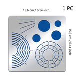 Globleland Stainless Steel Cutting Dies Stencils, for DIY Scrapbooking/Photo Album, Decorative Embossing DIY Paper Card, Stainless Steel Color, Round Pattern, 15.6x15.6cm