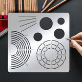Globleland Stainless Steel Cutting Dies Stencils, for DIY Scrapbooking/Photo Album, Decorative Embossing DIY Paper Card, Stainless Steel Color, Round Pattern, 15.6x15.6cm