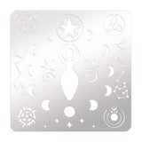 Globleland Stainless Steel Cutting Dies Stencils, for DIY Scrapbooking/Photo Album, Decorative Embossing DIY Paper Card, Stainless Steel Color, Moon Pattern, 15.6x15.6cm