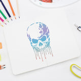 Globleland Stainless Steel Cutting Dies Stencils, for DIY Scrapbooking/Photo Album, Decorative Embossing DIY Paper Card, Stainless Steel Color, Skull Pattern, 15.6x15.6cm