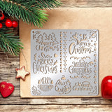 Globleland Stainless Steel Cutting Dies Stencils, for DIY Scrapbooking/Photo Album, Decorative Embossing DIY Paper Card, Matte Style, Stainless Steel Color, Christmas Themed Pattern, 15.6x15.6cm