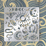 Globleland Stainless Steel Cutting Dies Stencils, for DIY Scrapbooking/Photo Album, Decorative Embossing DIY Paper Card, Matte Style, Stainless Steel Color, Eye Pattern, 15.6x15.6cm