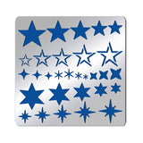 Globleland Stainless Steel Cutting Dies Stencils, for DIY Scrapbooking/Photo Album, Decorative Embossing DIY Paper Card, Matte Style, Stainless Steel Color, Star Pattern, 15.6x15.6cm