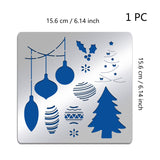 Globleland Stainless Steel Cutting Dies Stencils, for DIY Scrapbooking/Photo Album, Decorative Embossing DIY Paper Card, Matte Style, Stainless Steel Color, Christmas Tree Pattern, 15.6x15.6cm