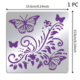 Globleland Stainless Steel Cutting Dies Stencils, for DIY Scrapbooking/Photo Album, Decorative Embossing DIY Paper Card, Matte Stainless Steel Color, Butterfly Farm, 15.6x15.6cm