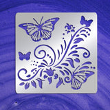 Globleland Stainless Steel Cutting Dies Stencils, for DIY Scrapbooking/Photo Album, Decorative Embossing DIY Paper Card, Matte Stainless Steel Color, Butterfly Farm, 15.6x15.6cm