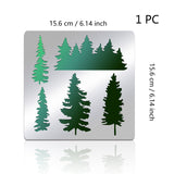 Globleland Stainless Steel Cutting Dies Stencils, for DIY Scrapbooking/Photo Album, Decorative Embossing DIY Paper Card, Matte Stainless Steel Color, Tree Pattern, 15.6x15.6cm