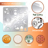 Globleland Stainless Steel Cutting Dies Stencils, for DIY Scrapbooking/Photo Album, Decorative Embossing DIY Paper Card, Stainless Steel Color, Moon Pattern, 156x156mm