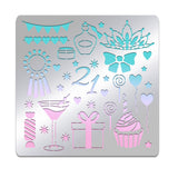 Globleland Stainless Steel Cutting Dies Stencils, for DIY Scrapbooking/Photo Album, Decorative Embossing DIY Paper Card, Matte Stainless Steel Color, Party, 156x156mm