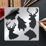 Globleland Stainless Steel Cutting Dies Stencils, for DIY Scrapbooking/Photo Album, Decorative Embossing DIY Paper Card, Matte Stainless Steel Color, Animal Pattern, 156x156mm