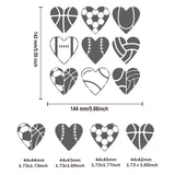 Globleland Stainless Steel Cutting Dies Stencils, for DIY Scrapbooking/Photo Album, Decorative Embossing DIY Paper Card, Matte Stainless Steel Color, Heart Pattern, 156x156mm