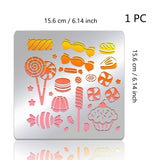 Globleland Stainless Steel Cutting Dies Stencils, for DIY Scrapbooking/Photo Album, Decorative Embossing DIY Paper Card, Matte Stainless Steel Color, Candy Pattern, 156x156mm