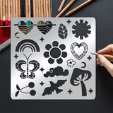 Globleland Stainless Steel Cutting Dies Stencils, for DIY Scrapbooking/Photo Album, Decorative Embossing DIY Paper Card, Matte Stainless Steel Color, Sun Pattern, 156x156mm