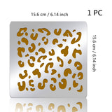 Globleland Stainless Steel Cutting Dies Stencils, for DIY Scrapbooking/Photo Album, Decorative Embossing DIY Paper Card, Matte Stainless Steel Color, Leopard Print Pattern, 156x156mm