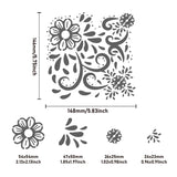 Globleland Stainless Steel Cutting Dies Stencils, for DIY Scrapbooking/Photo Album, Decorative Embossing DIY Paper Card, Matte Stainless Steel Color, Flower Pattern, 156x156mm